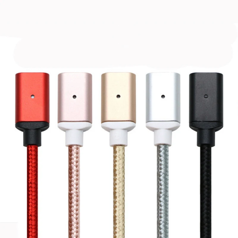Магнитный кабель с нейлоновой оплеткой Тип C/IOS/Micro USB быстрое зарядное устройство