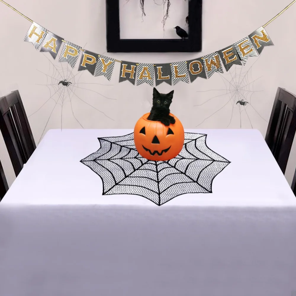 OurWarm Halloween Lace Spider Web Fireplace Round Spider Web Tabletopper Themed Party Decoration Black Table Topper
OurWarm Halloween Lace Spider Web Fireplace Round Spider Web Tabletopper Themed Party Decoration Black Table Topper