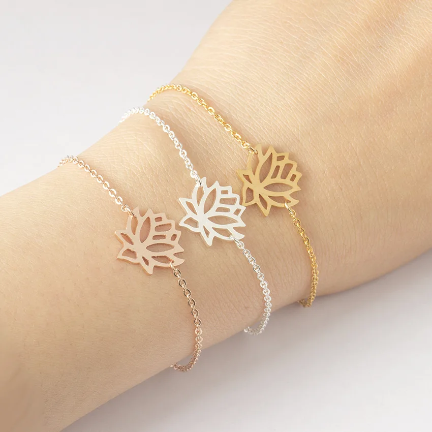 Stainless Steel Hollow Lotus Bracelets Rose Gold Delicate Simple Women Bangle Exquisite Jewelry Valentine's Day Gift Dropshiping
Stainless Steel Hollow Lotus Bracelets Rose Gold Delicate Simple Women Bangle Exquisite Jewelry Valentine's Day Gift Dropshiping