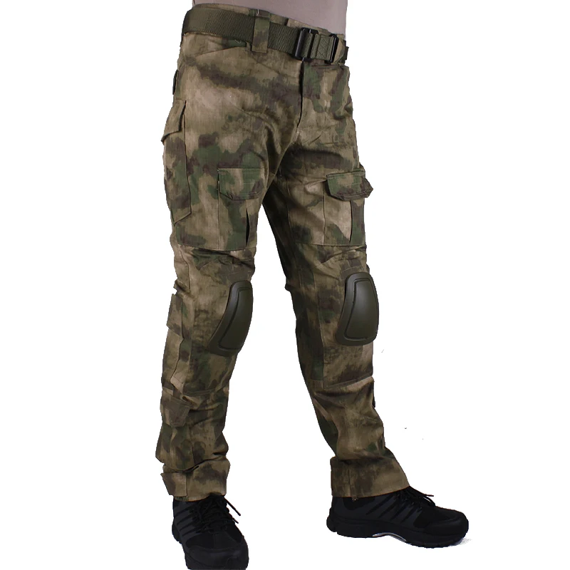 Фото Охотничьи камуфляжные брюки тактические мужские бриджи трикотажные военная