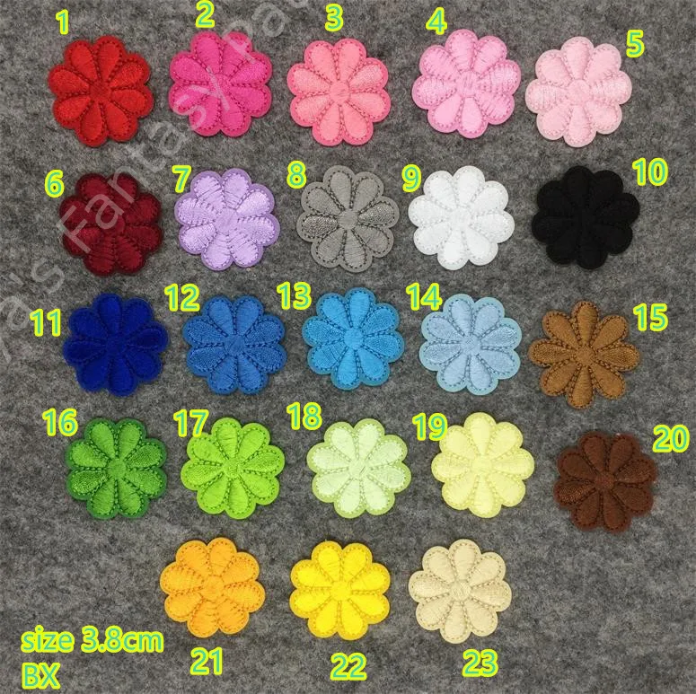 1 pcs 4cm size flowers embroidered iron on patches cloth accessories popular clothing bag hat Patches Appliques 23 colors
1 pcs 4cm size flowers embroidered iron on patches cloth accessories popular clothing bag hat Patches Appliques 23 colors