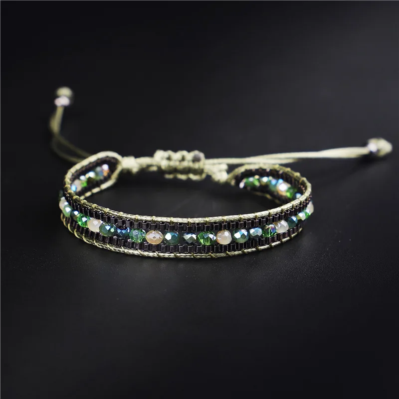 Bling Mixed Crystal Beads Single Leather Wrap Bracelet Vintage Button Beaded Cuff Bracelet Women Boho Bracelet Dropship
Bling Mixed Crystal Beads Single Leather Wrap Bracelet Vintage Button Beaded Cuff Bracelet Women Boho Bracelet Dropship