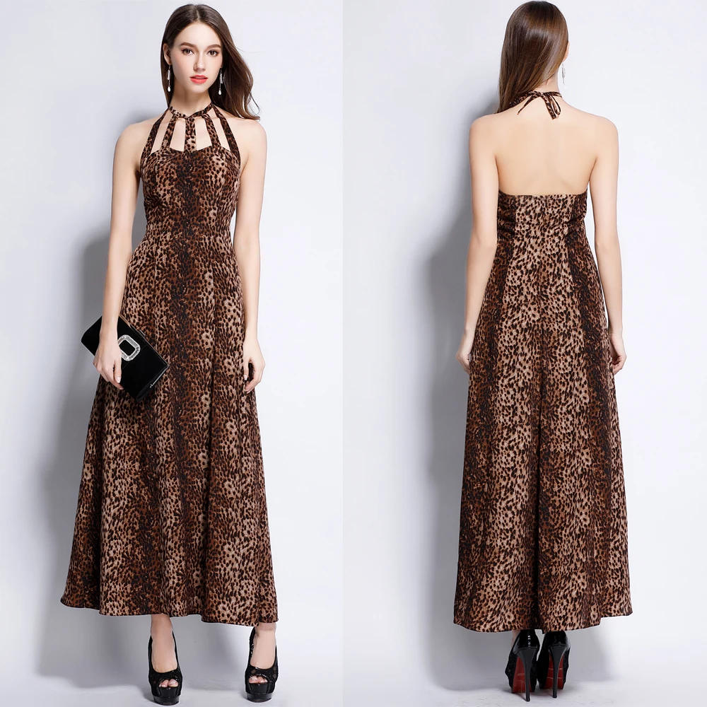 B0011 New Halter Print prom ball gown sleeveless backless formal party women dresses maxi coffee long A-Line
B0011 New Halter Print prom ball gown sleeveless backless formal party women dresses maxi coffee long A-Line