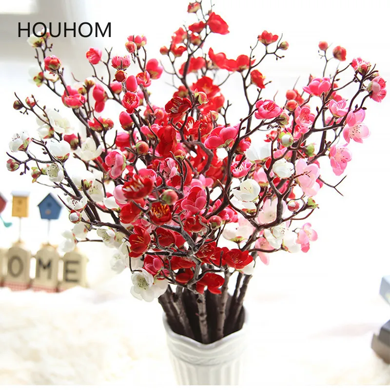Dried Flowers 60cm Cherry Spring Plum Peach Blossom Silk Flowers Bouquet Artificial Flowers for Wedding Decoration Fake Flowers
Dried Flowers 60cm Cherry Spring Plum Peach Blossom Silk Flowers Bouquet Artificial Flowers for Wedding Decoration Fake Flowers