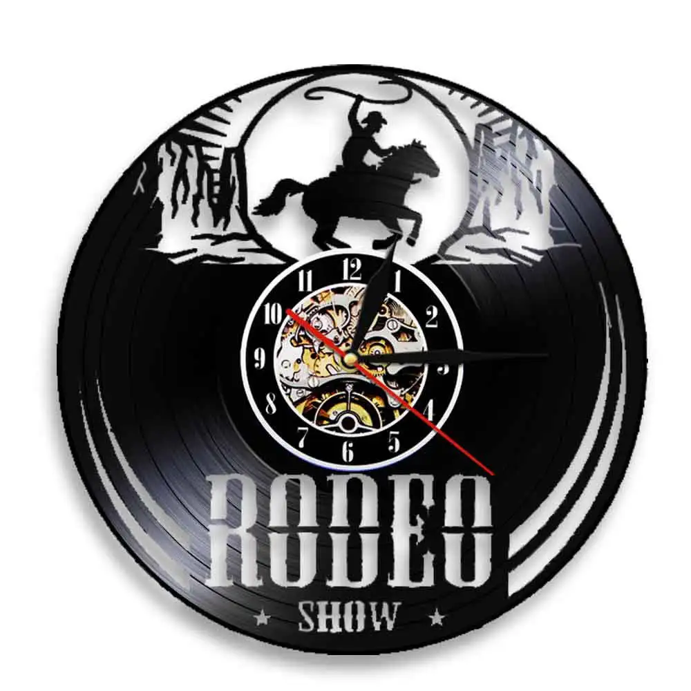 Настенные часы Freedom Rider Rodeo ковбойские дикие Life виниловые настенные винтажные