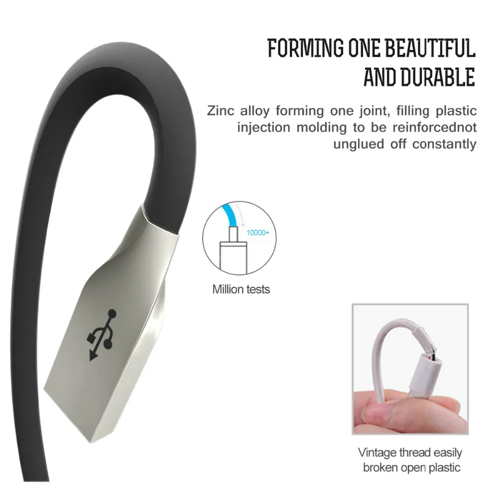 VOXLINK Wholesale 5pcs/lot 3D Zinc Alloy Fast Charging Data Sync Micro USB Cable for Samsung HTC LG huawei Android phones | Мобильные