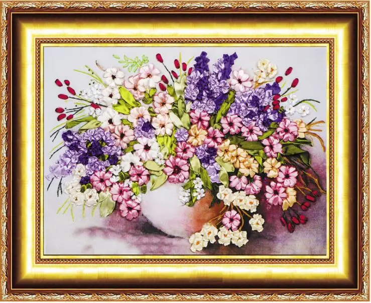 Needlework,Chinese DIY Ribbon Cross stitch Sets for Embroidery kit,beautiful fancy flowers Cross-Stitch handwork wall home decor
Needlework,Chinese DIY Ribbon Cross stitch Sets for Embroidery kit,beautiful fancy flowers Cross-Stitch handwork wall home decor