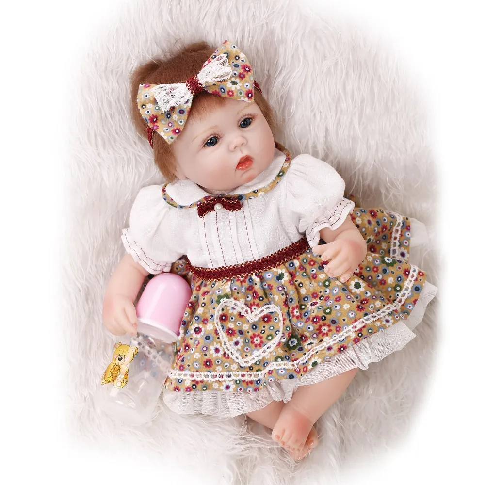40 см силиконовые куклы Bebe reborn для детей Подарочная ткань Кукла blue eyes babies bonecas |