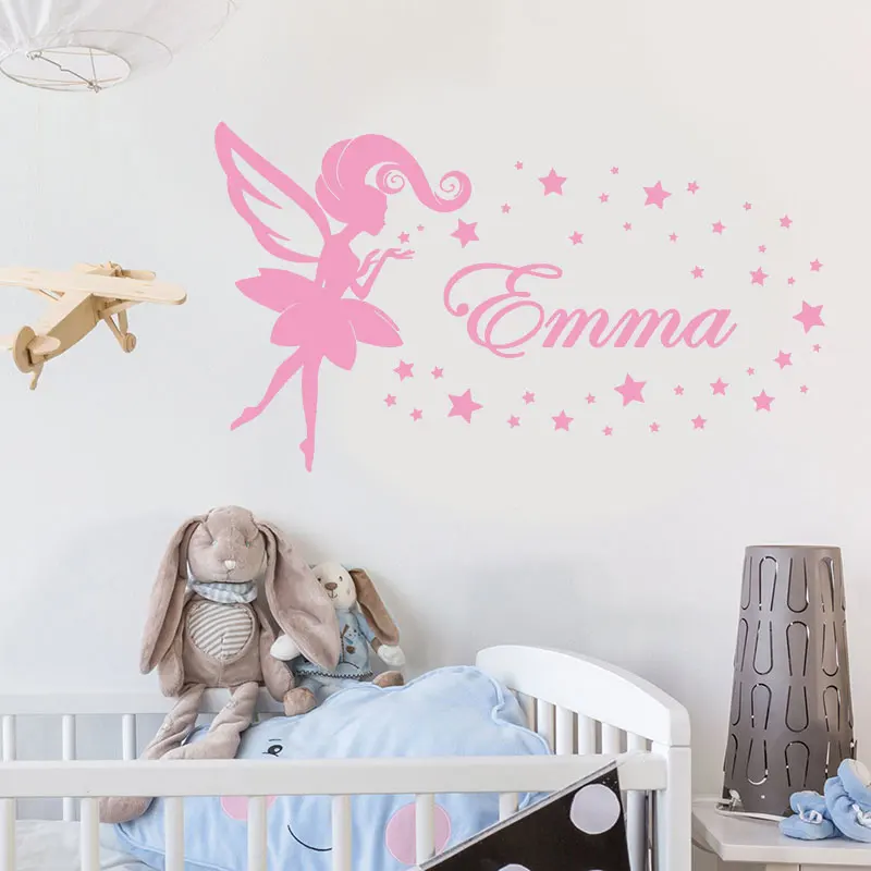 Personalized Girl Name Decal Cartoon Fairy Star Vinyl Wall Sticker Art Home Decor Kids Room Nursery Decoration Angel Mural 3N31
Personalized Girl Name Decal Cartoon Fairy Star Vinyl Wall Sticker Art Home Decor Kids Room Nursery Decoration Angel Mural 3N31