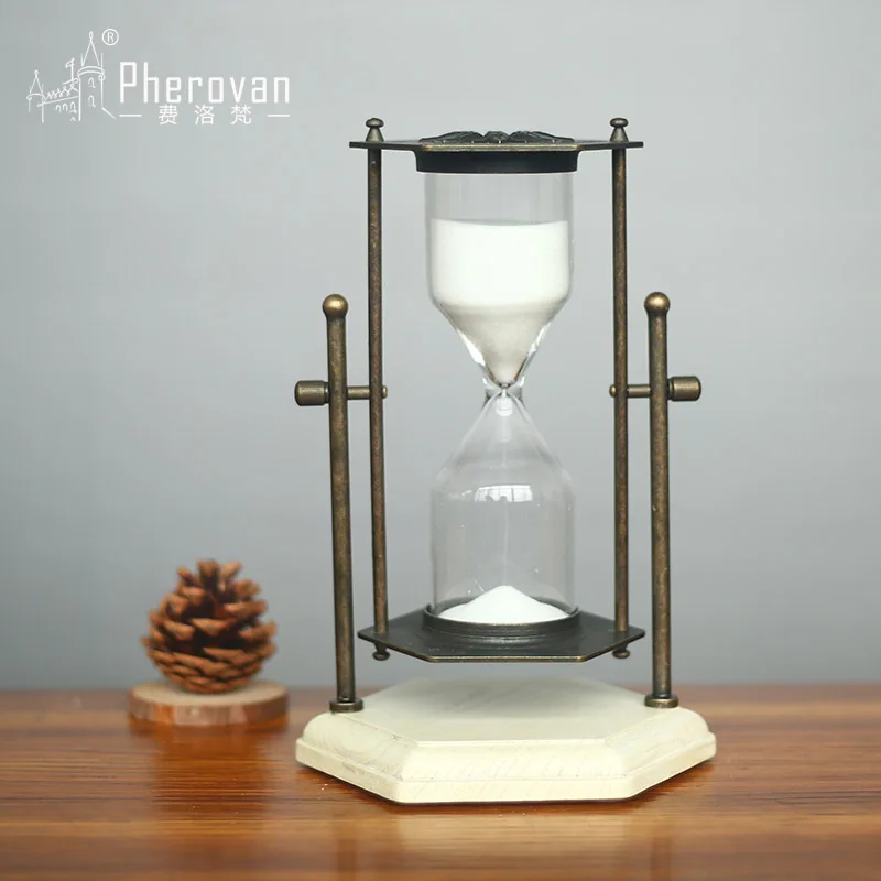 European style solid wood metal rotary hourglass timer 30 minutes, students unique gifts, personalized birthday gifts
European style solid wood metal rotary hourglass timer 30 minutes, students unique gifts, personalized birthday gifts