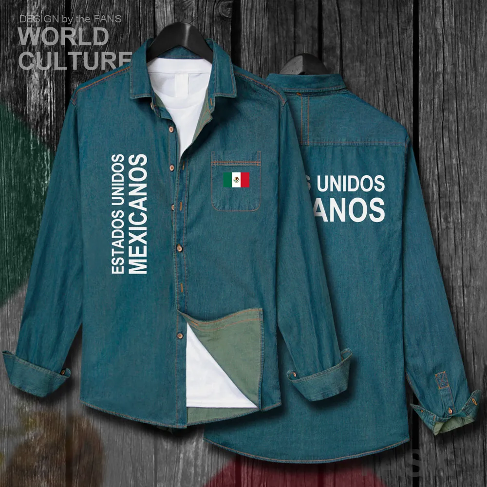 United Mexican States Mexico MX MEX Men clothes Autumn Cotton Turn-down Collar Jeans Shirt Long Sleeve fashion Cowboy flags Coat
United Mexican States Mexico MX MEX Men clothes Autumn Cotton Turn-down Collar Jeans Shirt Long Sleeve fashion Cowboy flags Coat