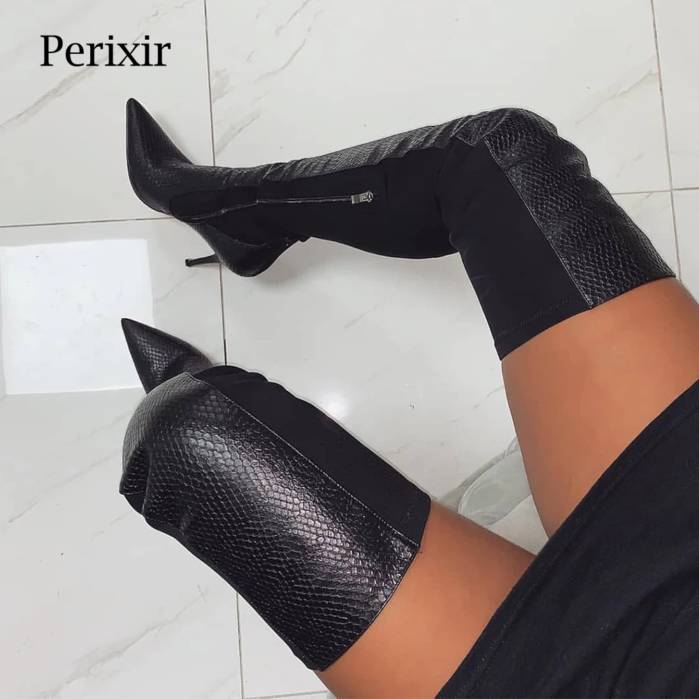Perixir New Women Boots Stretch Slim Thigh High Boots 2020 Spring Autumn Fashion Over the Knee Boots High Heels Shoes Woman
Perixir New Women Boots Stretch Slim Thigh High Boots 2020 Spring Autumn Fashion Over the Knee Boots High Heels Shoes Woman