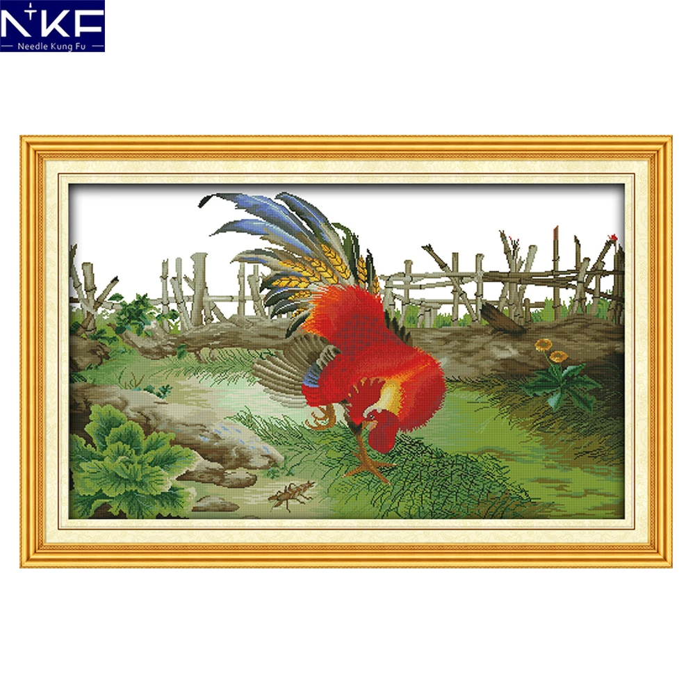 NKF Live An Extravagant Life Pattern Chinese Painting 11CT 14CT DIY Kits Handmade Crafts Cross Stitch Embroidery Needlework Sets
NKF Live An Extravagant Life Pattern Chinese Painting 11CT 14CT DIY Kits Handmade Crafts Cross Stitch Embroidery Needlework Sets