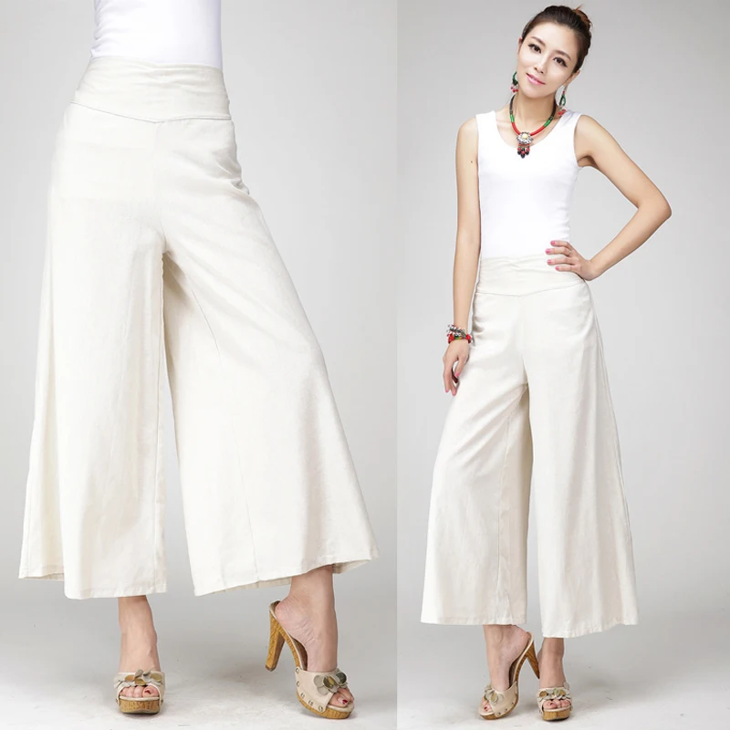 Summer fashion Women solid Wide Leg Loose cotton Dress Pants Female Casual Skirt Trousers Capris Culottes
Summer fashion Women solid Wide Leg Loose cotton Dress Pants Female Casual Skirt Trousers Capris Culottes
