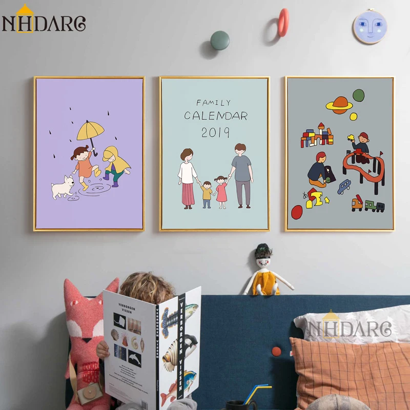 Kid's Room Decoration, Family Parents'warm and Lovely Cartoon Posters Canvas Print Painting Art Wall Pictures for Home Decor
Kid's Room Decoration, Family Parents'warm and Lovely Cartoon Posters Canvas Print Painting Art Wall Pictures for Home Decor