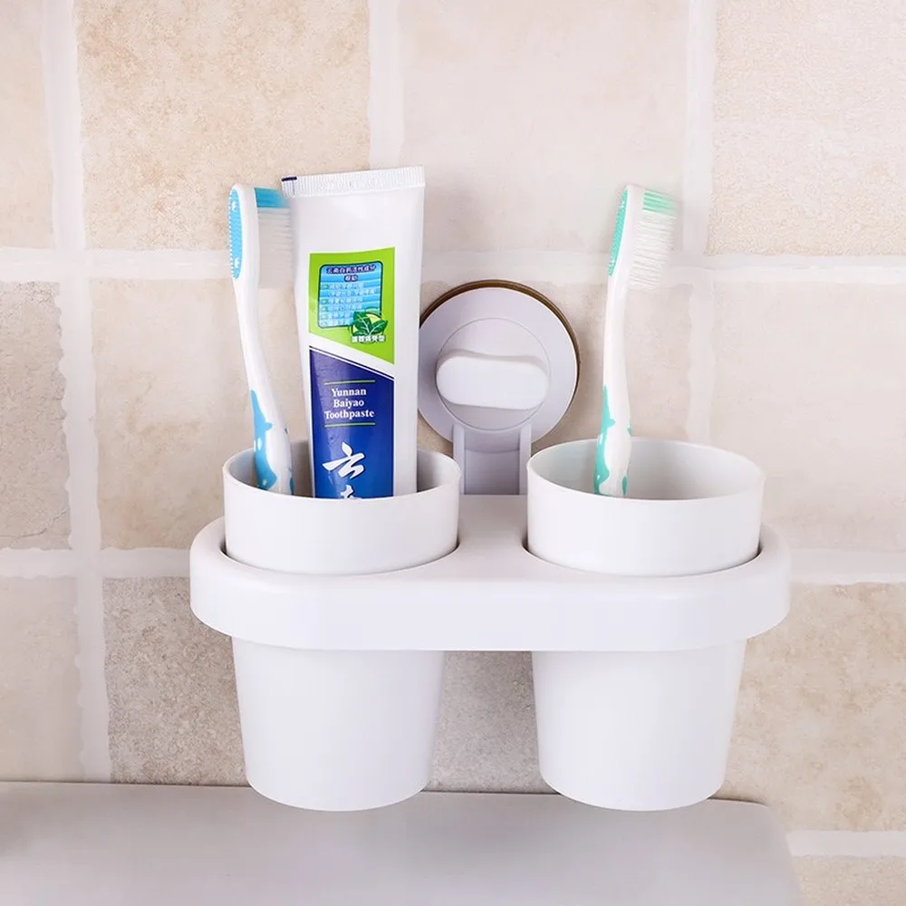 Seamless suction suction cup type toothbrush holder couple double mouth cup brush tooth cup bathroom toothpaste holder LO720340
Seamless suction suction cup type toothbrush holder couple double mouth cup brush tooth cup bathroom toothpaste holder LO720340