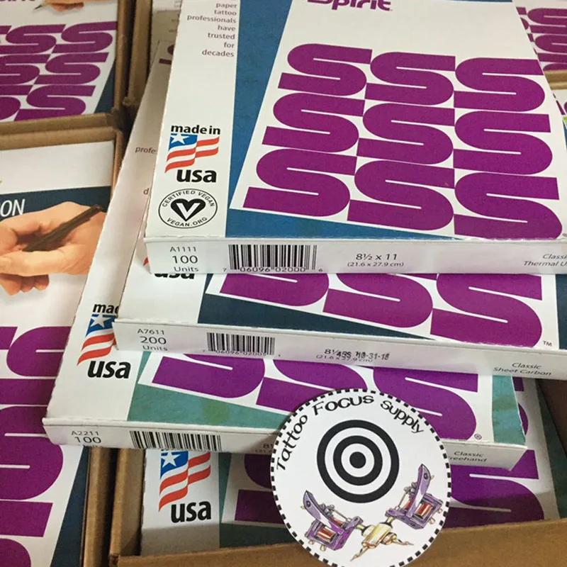 100% Original Tattoo Transfer Paper A4 Spirit Classic Thermal Paper ("USA Original" not Copy) For Tattoo Supply
100% Original Tattoo Transfer Paper A4 Spirit Classic Thermal Paper ("USA Original" not Copy) For Tattoo Supply