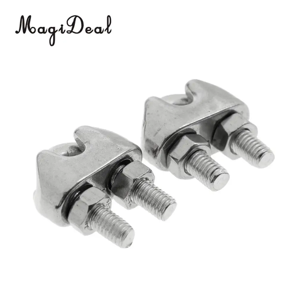MagiDeal 2 Pieces M8 5/16 Inch Stainless Steel Wire Rope Cable Clip Clamp 8mm Wire Rope U Bolt Saddle Fastener
MagiDeal 2 Pieces M8 5/16 Inch Stainless Steel Wire Rope Cable Clip Clamp 8mm Wire Rope U Bolt Saddle Fastener