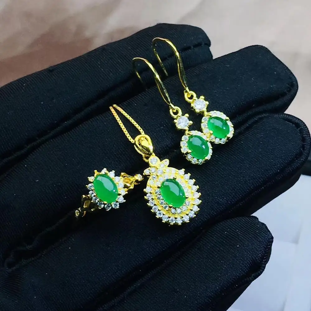 Серьги-кольца и ожерелья зелёный Изумрудный камень, серебро 925 пробы, позолоченный камень
Серьги-кольца и ожерелья зелёный Изумрудный камень, серебро 925 пробы, позолоченный камень