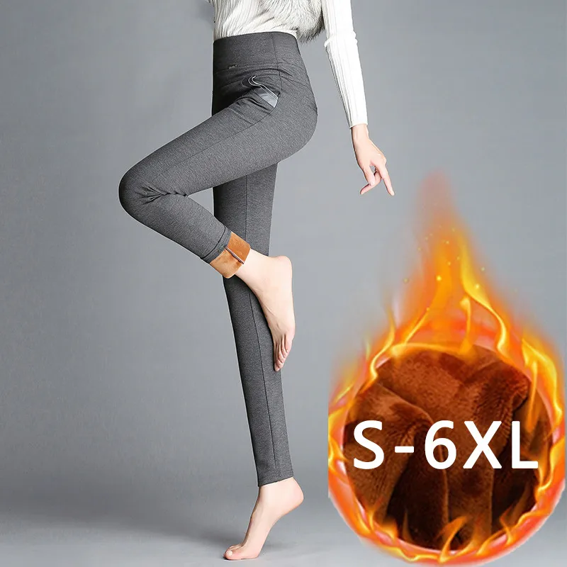 Plus Velvet Women Pants Plus Size 6XL Elastic Work OL Pants 2018 Autumn Winter Warm Skinny Pencil Pants Ladies Long Trousers
Plus Velvet Women Pants Plus Size 6XL Elastic Work OL Pants 2018 Autumn Winter Warm Skinny Pencil Pants Ladies Long Trousers