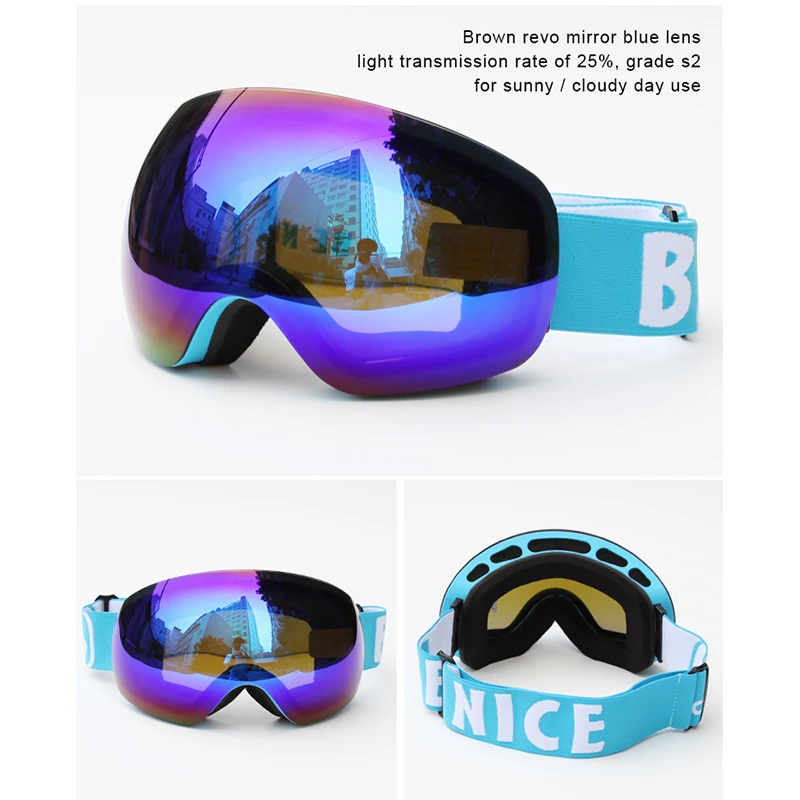 Women and Men Double Lens UV400 Anti-Fog Big Spherical Skiing Glasses Sport Protective Snowboard Skiing Eyewear Goggles Glasses
Women and Men Double Lens UV400 Anti-Fog Big Spherical Skiing Glasses Sport Protective Snowboard Skiing Eyewear Goggles Glasses