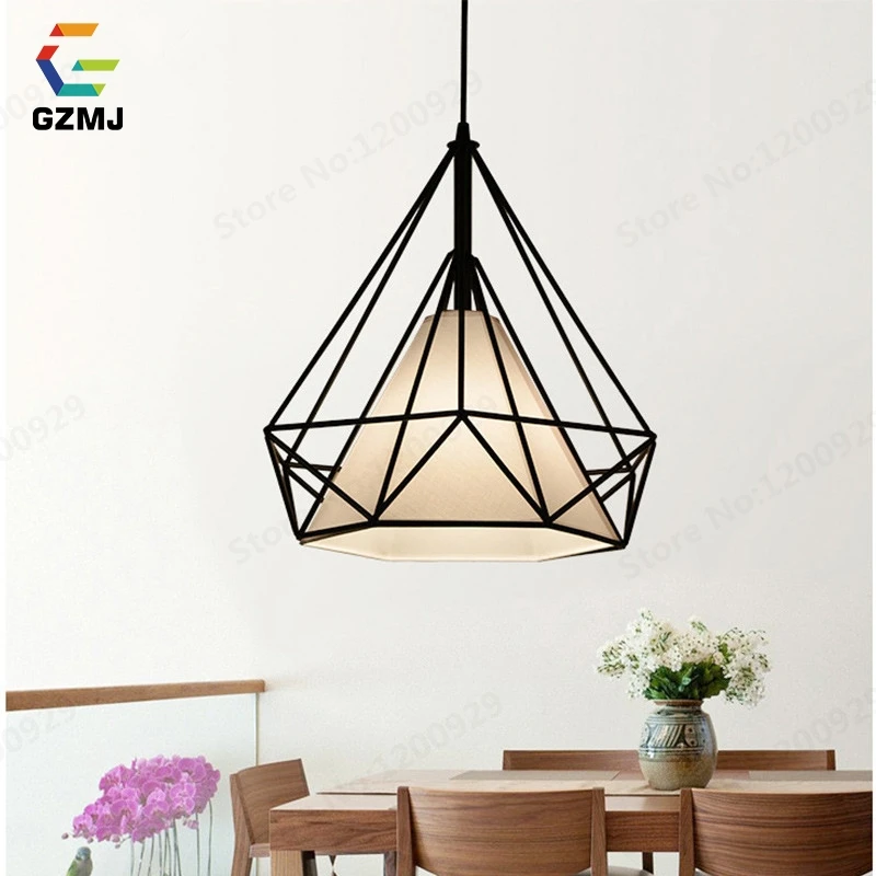 GZMJ Vintage Iron LED Pendant Lights 90-260V Metal Wire Cage Hanging Lamp Black/White Industrial Decor Pyramid HangLamp Dia25cm
GZMJ Vintage Iron LED Pendant Lights 90-260V Metal Wire Cage Hanging Lamp Black/White Industrial Decor Pyramid HangLamp Dia25cm