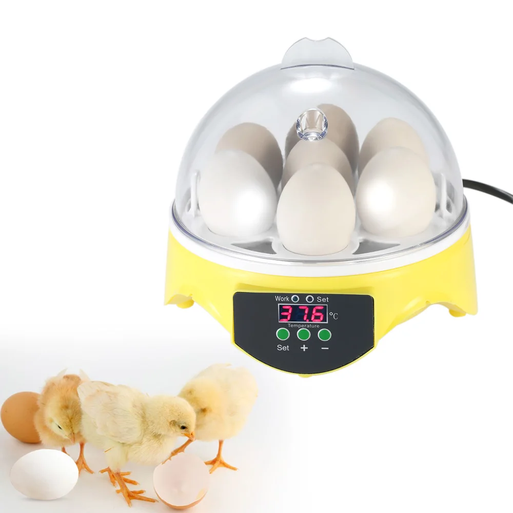 7 Eggs Mini Digital Egg Incubator Hatcher Eggs Hatching Machine Automatic Temperature Control for Chicken Duck Bird Eggs AC220V
7 Eggs Mini Digital Egg Incubator Hatcher Eggs Hatching Machine Automatic Temperature Control for Chicken Duck Bird Eggs AC220V