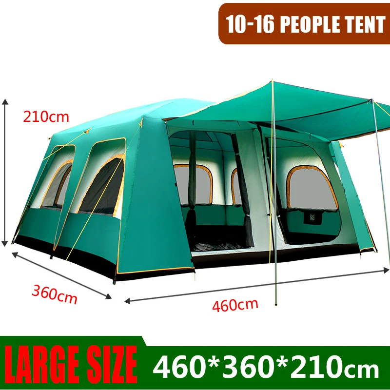 Большие палатки для улицы 460*360*210 см большие вечерние кемпинга Семейные 5 8 10