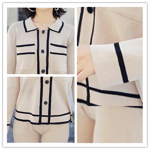 Knitted Women 2 Piece Set Top And Pants Korean Tracksuit Casual Women's Tracksuits Ensemble Femme Deux Pieces Conjunto Feminino
Knitted Women 2 Piece Set Top And Pants Korean Tracksuit Casual Women's Tracksuits Ensemble Femme Deux Pieces Conjunto Feminino