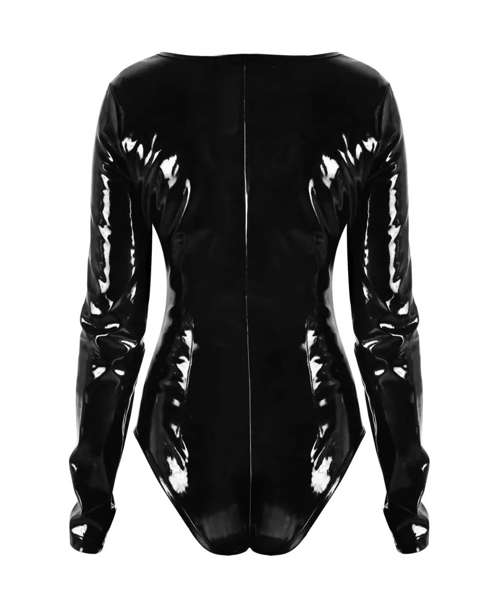 Sexy Women Punk Deep V Neck High Cut PVC Shiny Bodysuit Zipper Open Latex Matt Catsuit Sexy Stage Wear Longsleeve Plus Size F54
Sexy Women Punk Deep V Neck High Cut PVC Shiny Bodysuit Zipper Open Latex Matt Catsuit Sexy Stage Wear Longsleeve Plus Size F54