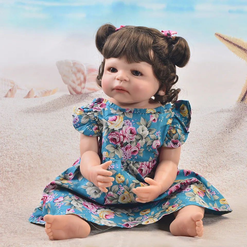 

Силиконовые виниловые куклы Reborn girl, игрушки 22 "55 см, настоящая живая кукла для новорожденных, подарок для малышей, куклы-Реборн, куклы juguetes