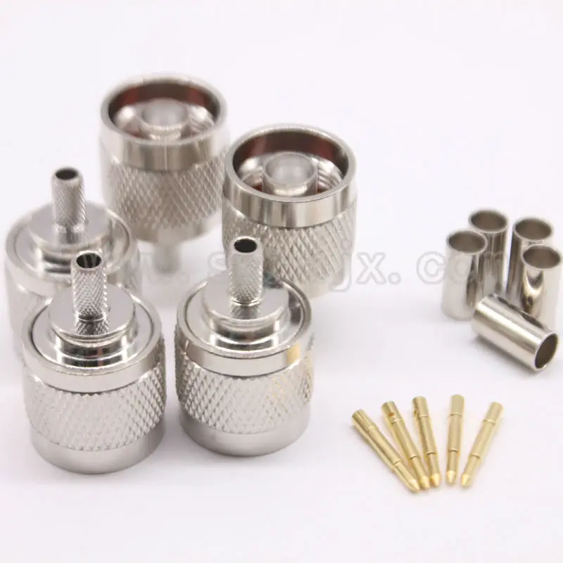 Wholesale 50PCS N male crimp straight connector for RG58 LMR142 LMR195 coaxial cable tyco connector
Wholesale 50PCS N male crimp straight connector for RG58 LMR142 LMR195 coaxial cable tyco connector