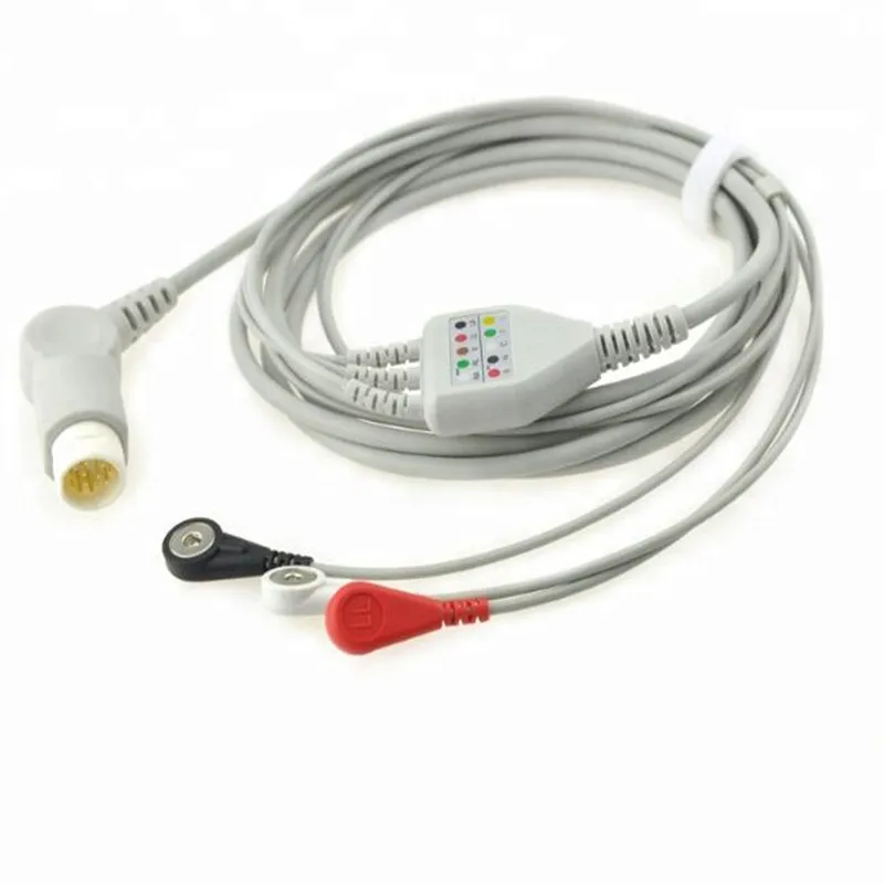2021 совместимый с Philips/HP 12Pin MP20/30/VM6 монитор пациента ЭКГ-кабель цельный тройной