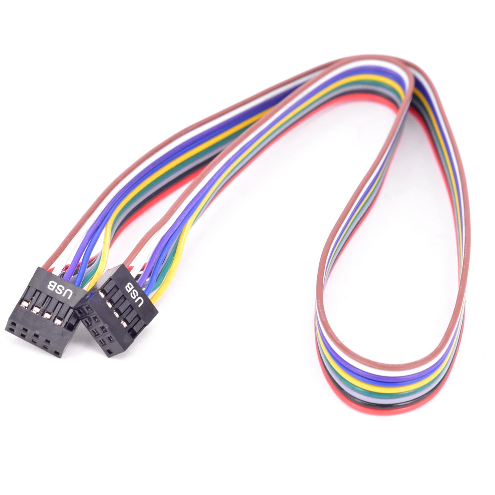 Desktop 9 Pin USB header Female to Female cable 10Pin USB 2.0 M/M data transfer cable 24AWG 50cm
Desktop 9 Pin USB header Female to Female cable 10Pin USB 2.0 M/M data transfer cable 24AWG 50cm