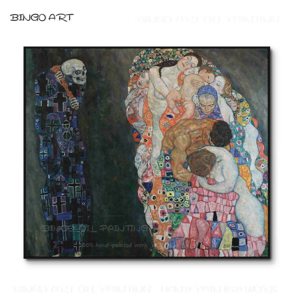 Top Artist Reproduction Famous Canvas Artwork Death and Life Oil Painting Hand-painted Gustav Klimt Death and Life Oil Painting
Top Artist Reproduction Famous Canvas Artwork Death and Life Oil Painting Hand-painted Gustav Klimt Death and Life Oil Painting