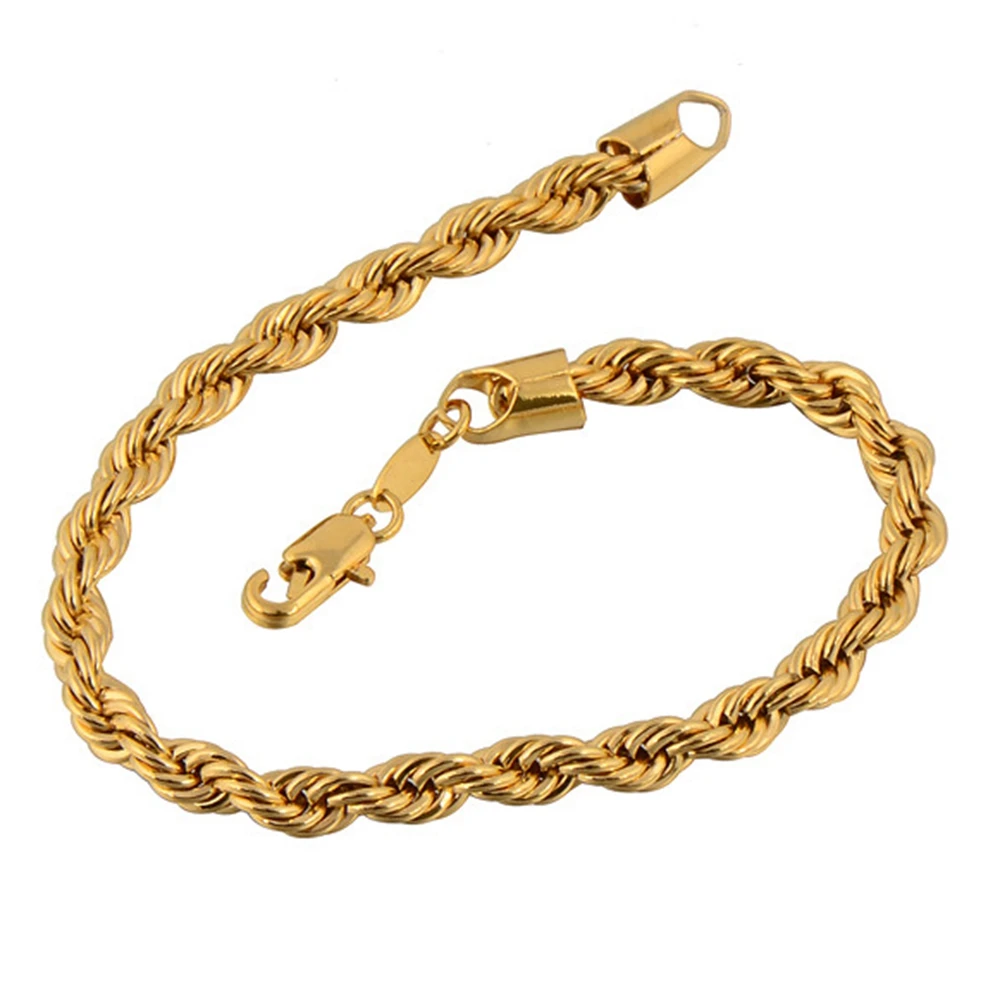 Yellow Gold Filled Rope Chain Bracelet For Men Women jewelry Gift Vintage Bracelets
Yellow Gold Filled Rope Chain Bracelet For Men Women jewelry Gift Vintage Bracelets