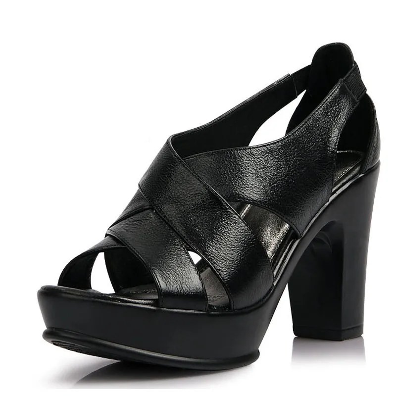 Women Genuine leather sandals thick high heels platform sandals Rome style black sandals fot women in summer size 35-40 E569
Women Genuine leather sandals thick high heels platform sandals Rome style black sandals fot women in summer size 35-40 E569