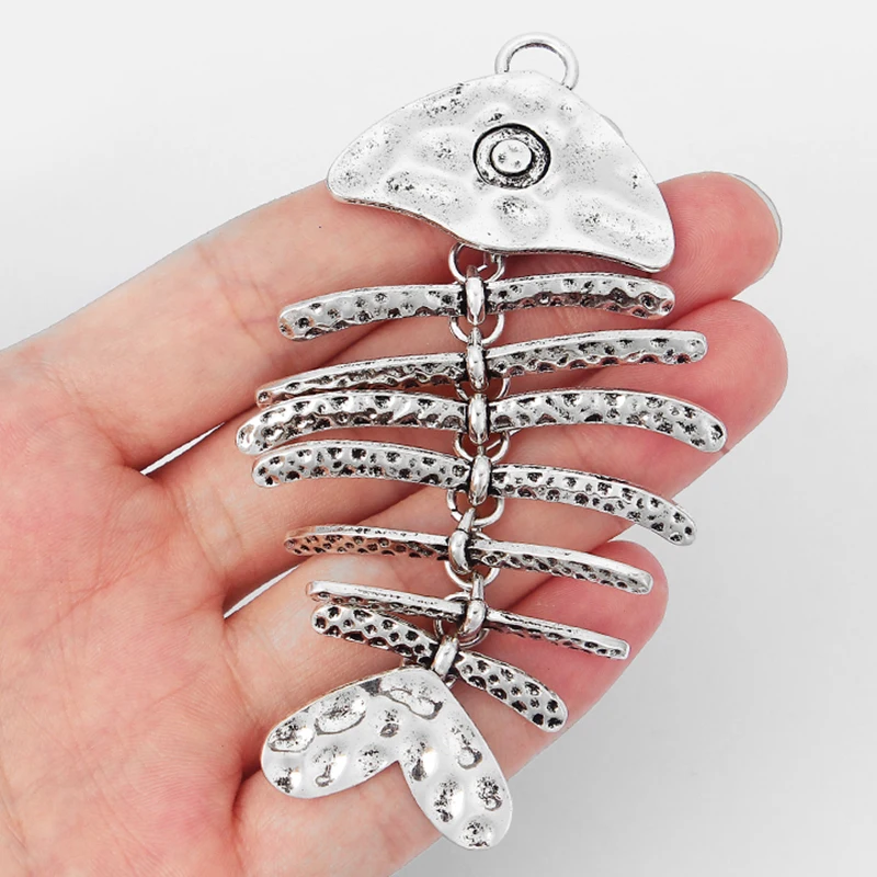 1pcs Alloy Foldable Large Fish Bone Charms Pendants for Necklace Jewelry Making Findings 100x56mm Handmade Pendant Accessories
1pcs Alloy Foldable Large Fish Bone Charms Pendants for Necklace Jewelry Making Findings 100x56mm Handmade Pendant Accessories