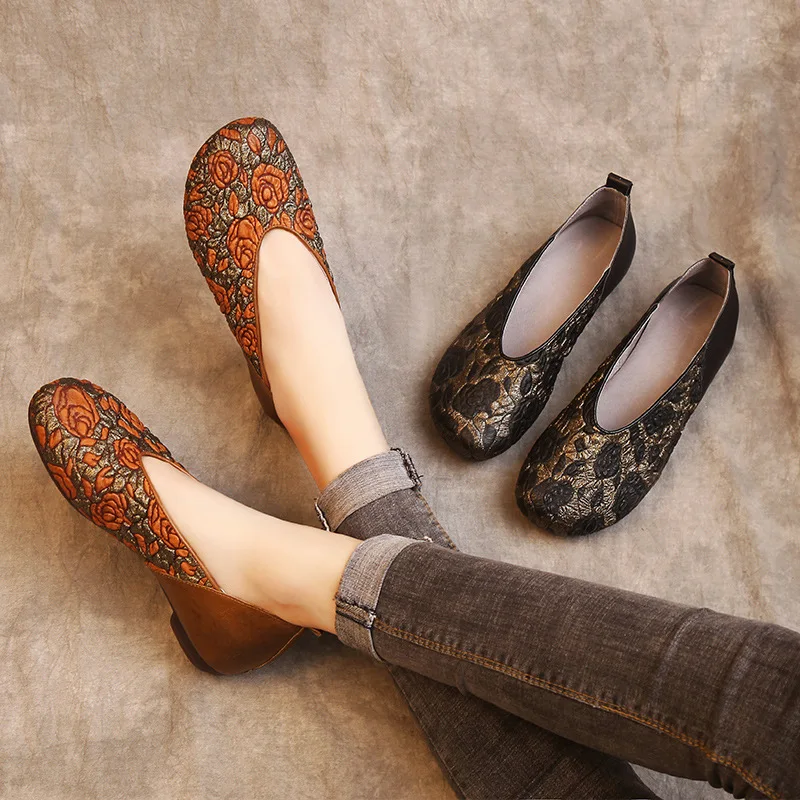 Original Handmade Flower Women Flat Shoes 2019 Spring New Retro Cow Leather Shoes Woman Non-slip Comfort Soft Casual Shoes
Original Handmade Flower Women Flat Shoes 2019 Spring New Retro Cow Leather Shoes Woman Non-slip Comfort Soft Casual Shoes