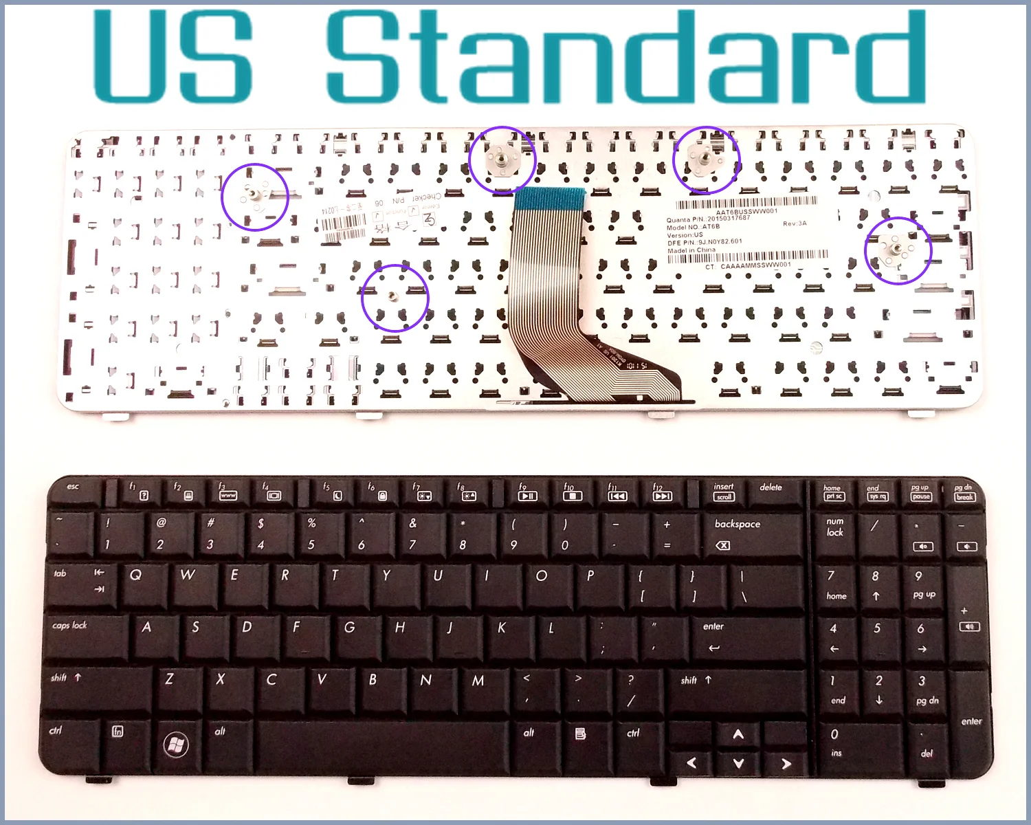 US English Version Keyboard for HP/Compaq CQ61 G61 G61-336NR G61-632NR G61-327CL CQ61-320CA G61-423ca G61-400ca Laptop
US English Version Keyboard for HP/Compaq CQ61 G61 G61-336NR G61-632NR G61-327CL CQ61-320CA G61-423ca G61-400ca Laptop