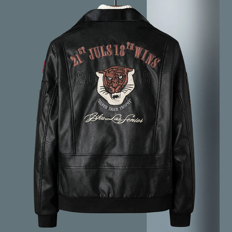 Name Brand Biker Mens PU Jacket Coats Plus Size 5XL Avirex Leather Suede Jacket Men Coats 3D Tiger Head Spring Jackets Male A604
Name Brand Biker Mens PU Jacket Coats Plus Size 5XL Avirex Leather Suede Jacket Men Coats 3D Tiger Head Spring Jackets Male A604