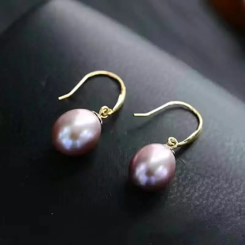 natural purple pearl drop earrings 18k yellow gold women Elegant simple fashion drop Earrings for party
natural purple pearl drop earrings 18k yellow gold women Elegant simple fashion drop Earrings for party