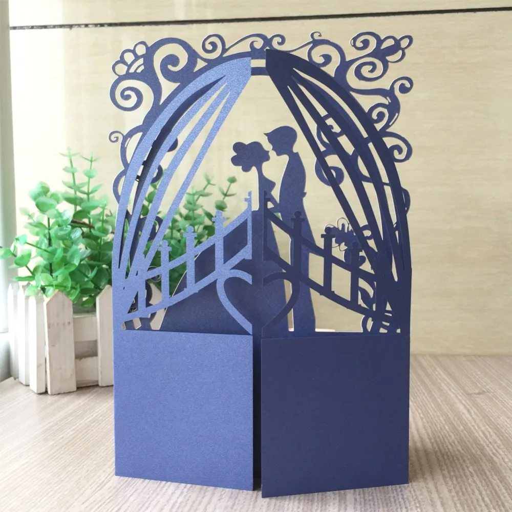 50pcs/lot Exquisite Laser Cut Bride&Bridegroom Invitation Card Wedding Invitations Party Favor Greeting Blessing Card
50pcs/lot Exquisite Laser Cut Bride&Bridegroom Invitation Card Wedding Invitations Party Favor Greeting Blessing Card