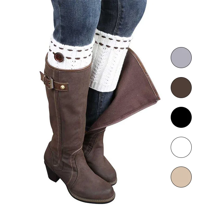 Женские модные зимние гетры на пуговицах вязаные крючком носки|socks fashion|socks socksocks