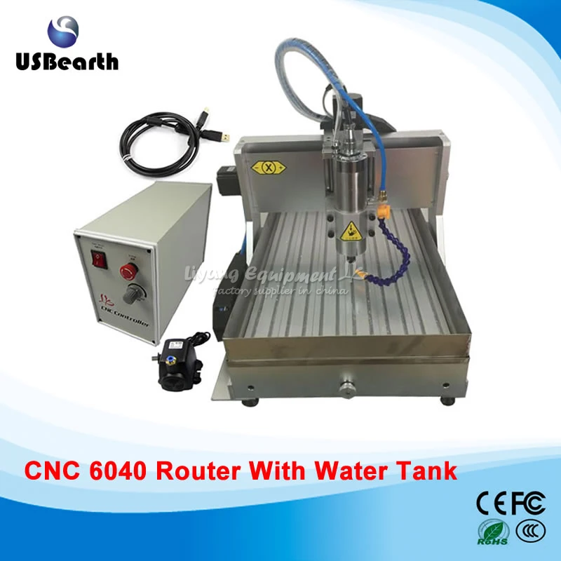 CNC Router Engraving Miling Machine CNC 6040 USB 1.5KW, water tank for hard metal wood , no custom duty to Russia
CNC Router Engraving Miling Machine CNC 6040 USB 1.5KW, water tank for hard metal wood , no custom duty to Russia