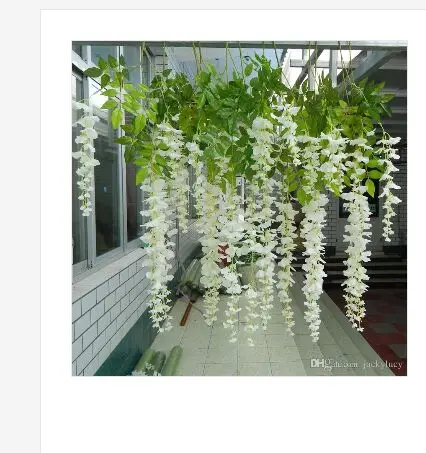 White Artificial Silk Wisteria Garlands Simulation Fake Flower Plant Vine Home Garden Decor Wedding Party Decoration Rattan Free
White Artificial Silk Wisteria Garlands Simulation Fake Flower Plant Vine Home Garden Decor Wedding Party Decoration Rattan Free