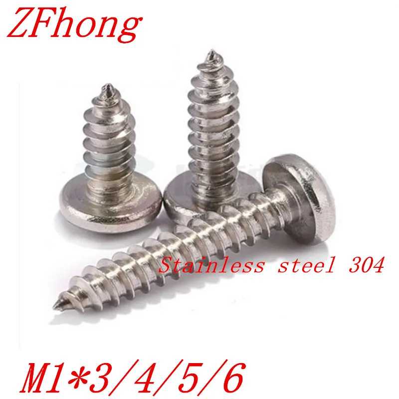 500PCS M1*3/4/5/6 1mm stainless steel electronic screw cross recessed phillips round pan head self tapping screw
500PCS M1*3/4/5/6 1mm stainless steel electronic screw cross recessed phillips round pan head self tapping screw