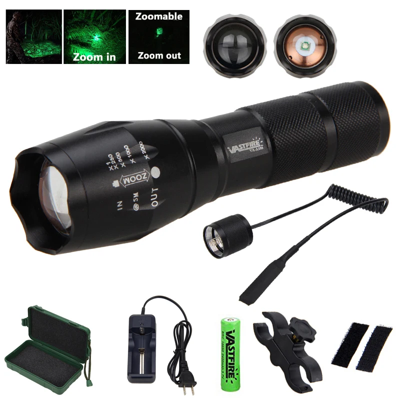 Tactical 5000 Lumens Q5 LED FleshLight Adjustable Focus Flashlight Torch +Rifle Scope Mount+18650+Charger+Remote Pressure Switch
Tactical 5000 Lumens Q5 LED FleshLight Adjustable Focus Flashlight Torch +Rifle Scope Mount+18650+Charger+Remote Pressure Switch