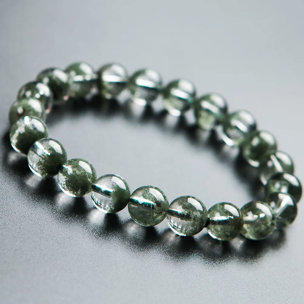 Wholesale 9mm Natural Green Phantom Quartz Bracelets Crystal For Woman and Man Round Beads Stretch Bracelet AAAAA Free Shipping
Wholesale 9mm Natural Green Phantom Quartz Bracelets Crystal For Woman and Man Round Beads Stretch Bracelet AAAAA Free Shipping