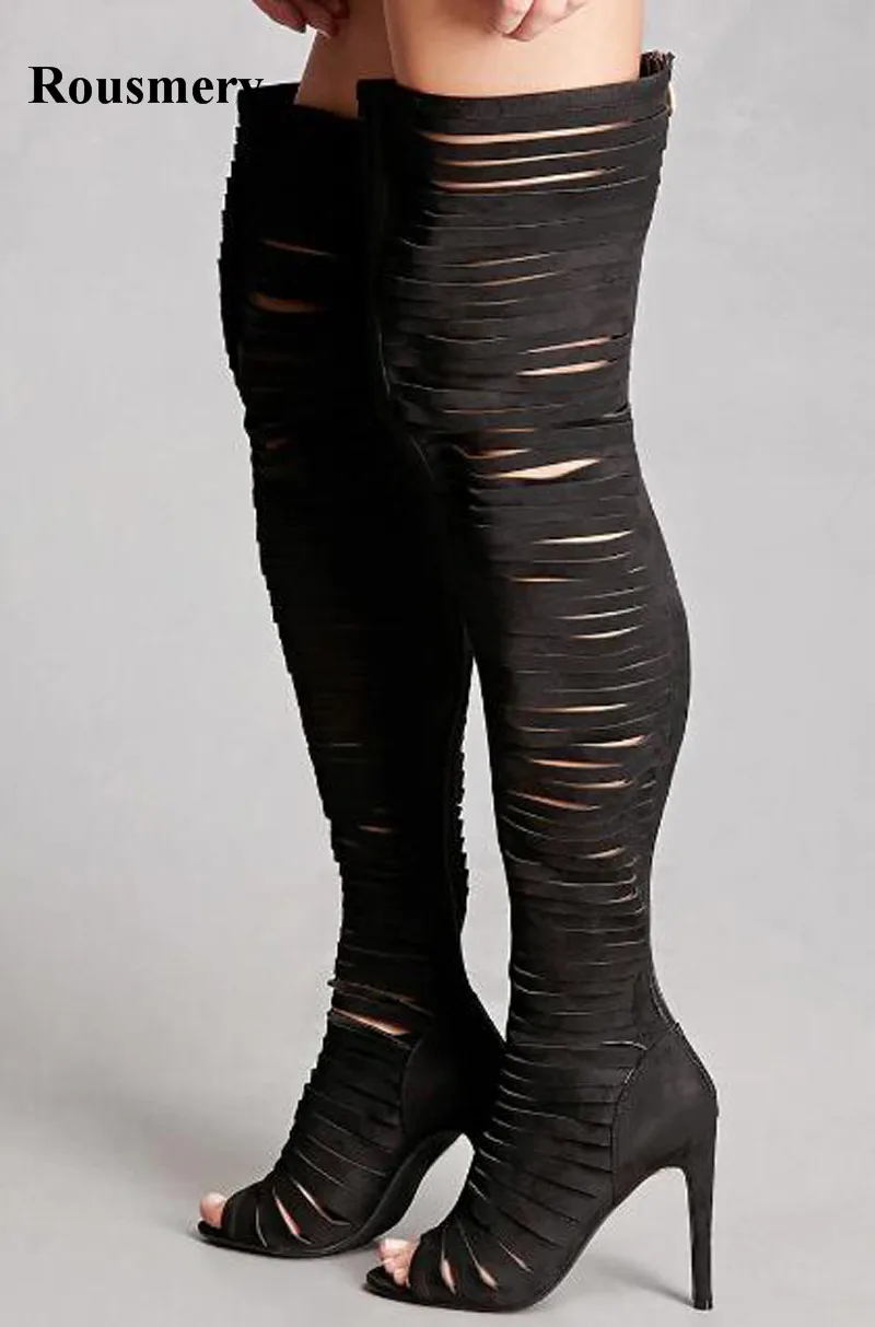 New Design Women Sexy Black Suede Leather Over Knee Gladiator Boots Cut-out Strap Cross High Heel Long Boots Dress Shoes
New Design Women Sexy Black Suede Leather Over Knee Gladiator Boots Cut-out Strap Cross High Heel Long Boots Dress Shoes